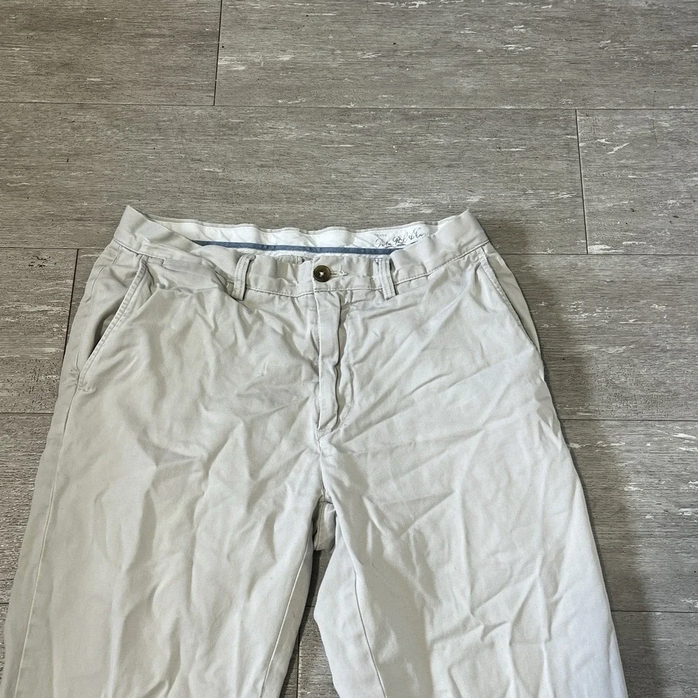 Polo Ralph Lauren Classic Fit Chino Flat Front Beige Cotton Men's Pants 32